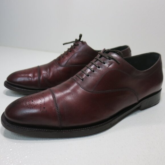 Vintage Salvatore Ferragamo Leather Dress Footwear Oxford Shoes Mens Footwear 11 - Picture 1 of 7
